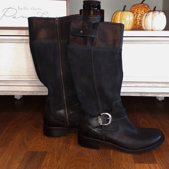 chunky heel riding boots
